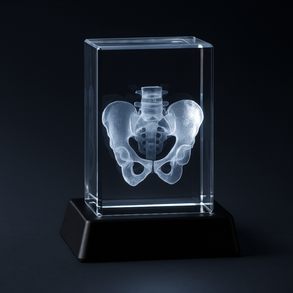 Bäcken 3D Kristall skapad av Crafted In Crystal