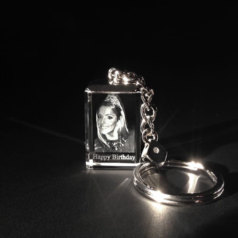 3D-laserfoto i nyckelring (30x20x15)