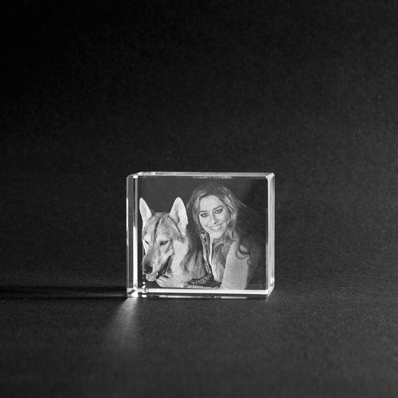 3D-laserfoto i kristallglas (55x45x35)