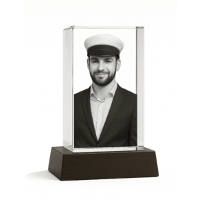 Studentkristall 3D manligt motiv av crafted in crystal