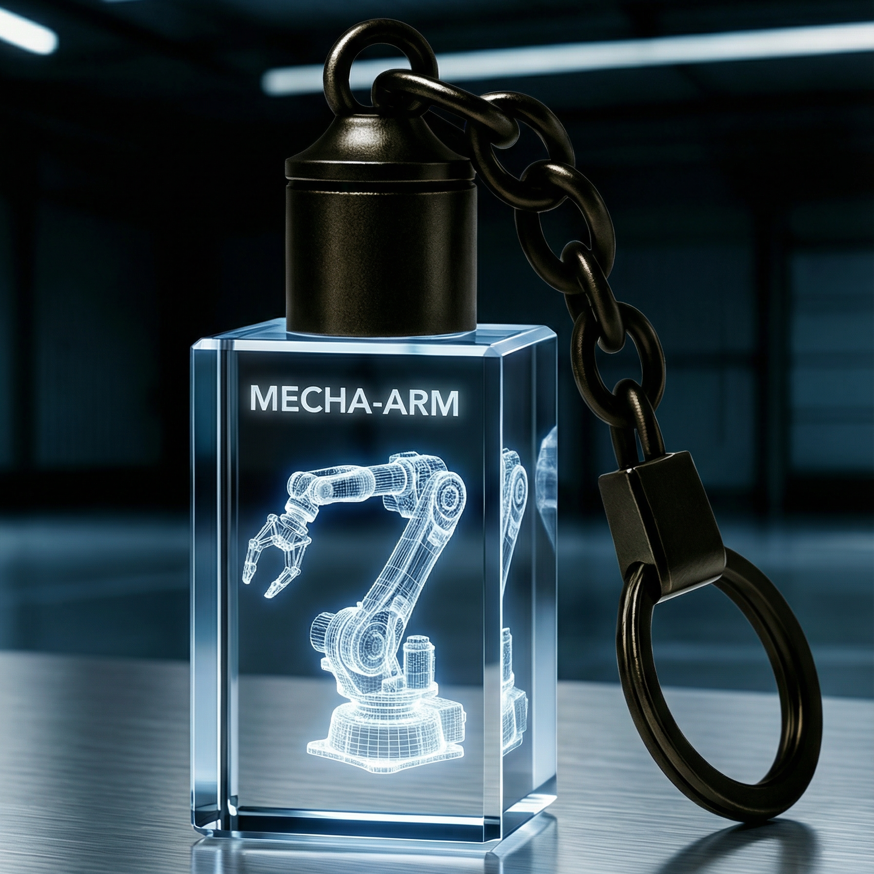 3D Kristall med industri-motiv